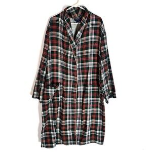 Polo Ralph Lauren Bath Robe Men’s Size S/M In Red/Green Plaid Cotton (NO BELT)
